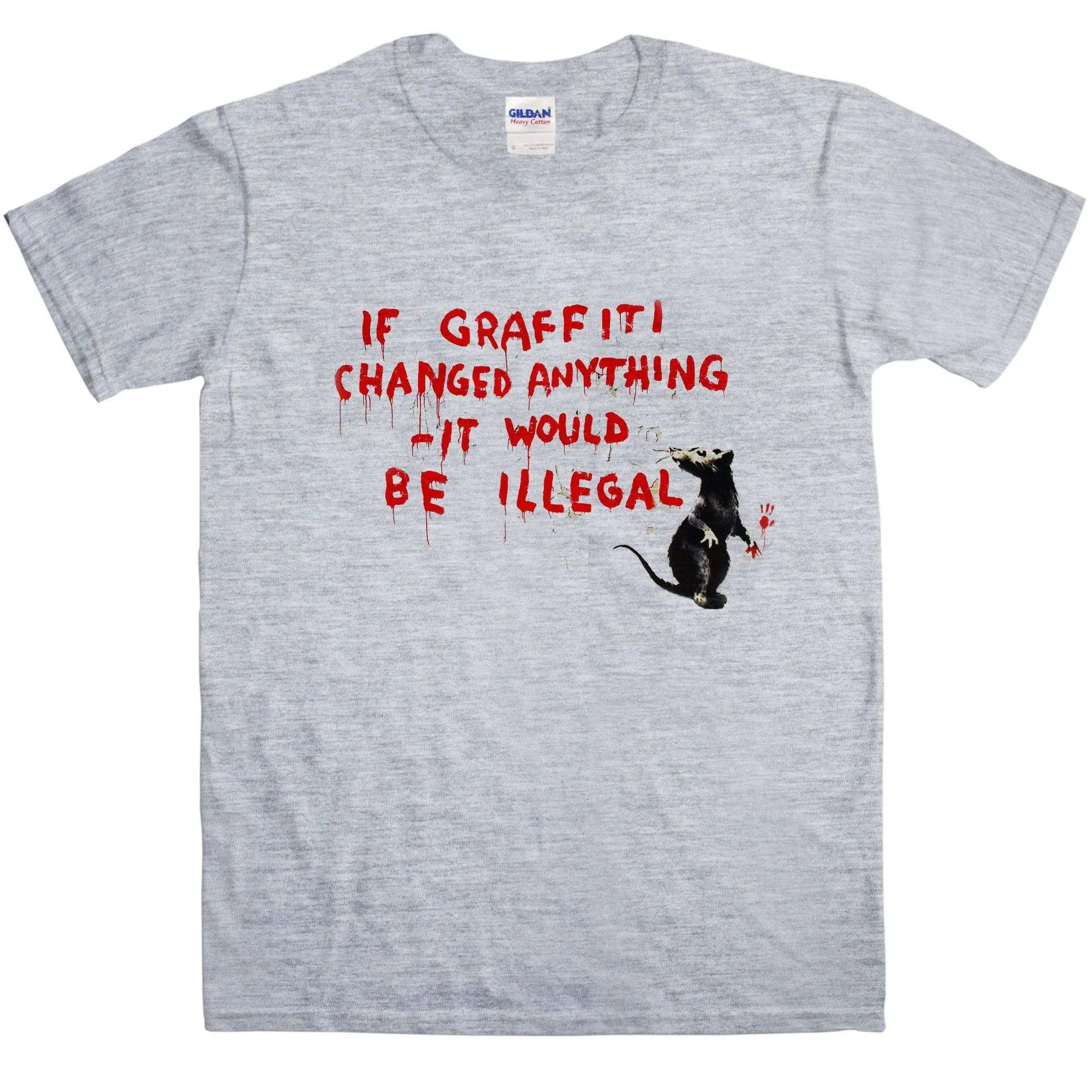 Banksy If Grafitti Changed Anything T-Shirt sold by 8Ball