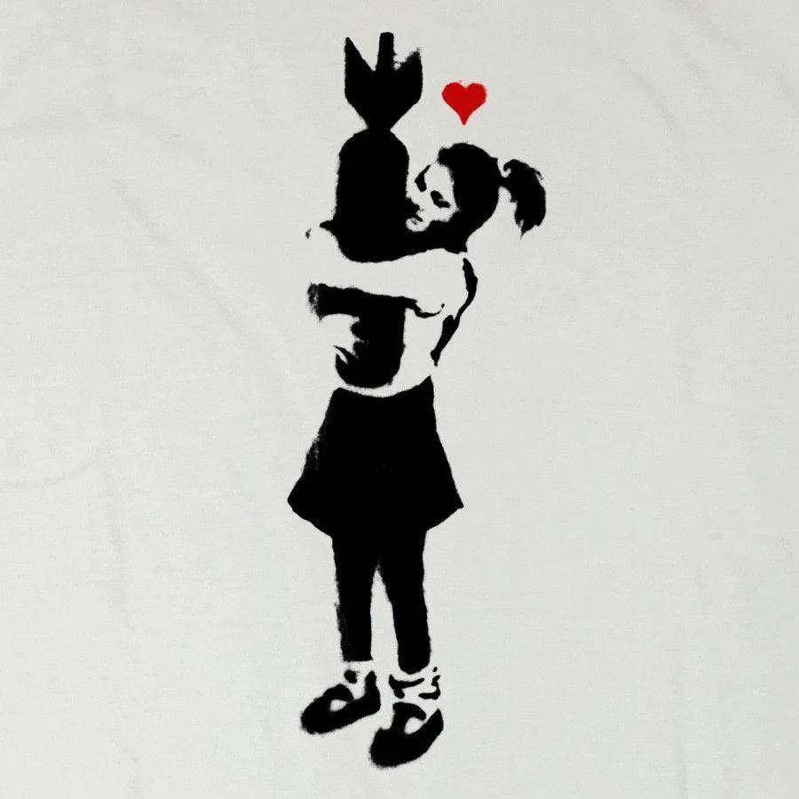 Banksy Girl With Bomb T-Shirt sold by 8Ball product image thumbnail 2