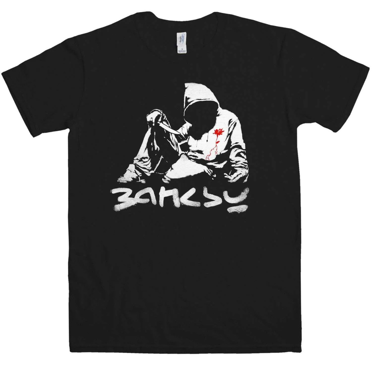 Banksy Knife Wielder T-Shirt sold by 8Ball