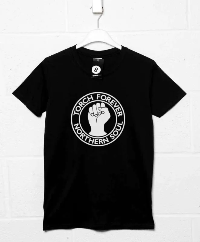 Torch Forever Northern Soul T-Shirt As Worn By Noel Gallagher made by 8Ball