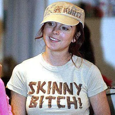 Skinny Bitch Womens Style T-Shirt As Worn By Lindsay Lohan sold by 8Ball product image thumbnail 3