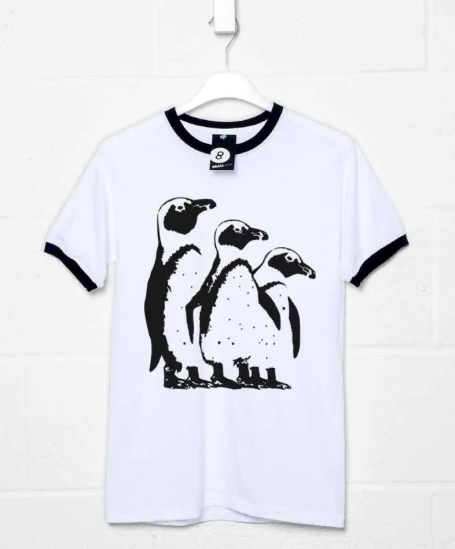 3 Penguins Ringer T-Shirt As Worn By John Mcvie sold by 8Ball