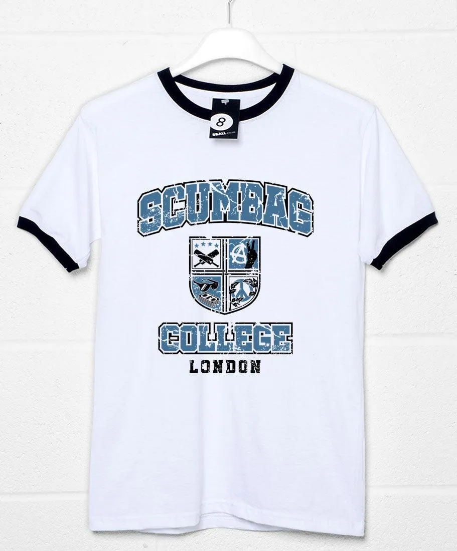 Scumbag Crest Collegiate Style Ringer T-Shirt sold by 8Ball
