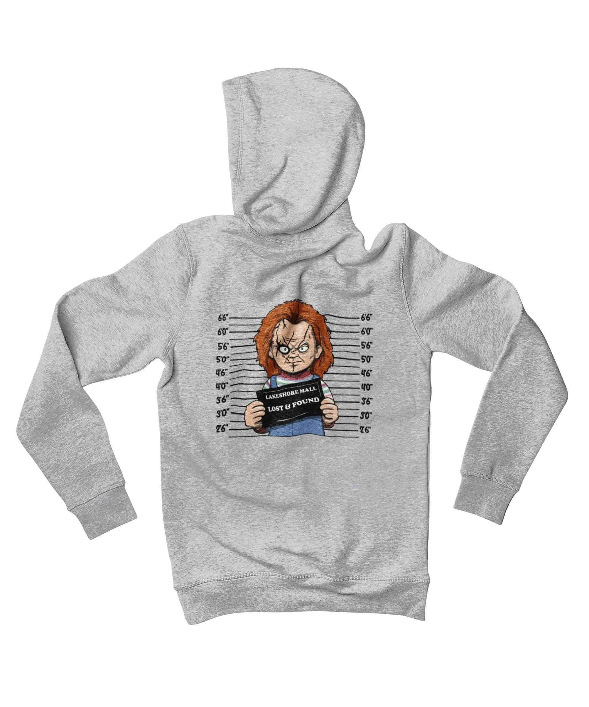 Chucky Mugshot Horror Film Tribute Adult Back Printed Hoodie sold by 8Ball product image thumbnail 2