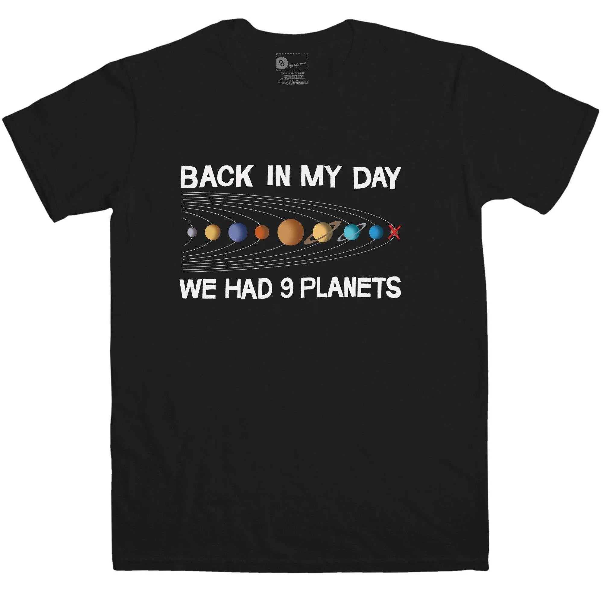 Back In My Day We Had Nine Planets T-Shirt sold by 8Ball