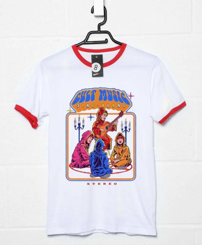 Steven Rhodes Cult Music Singalong Ringer T-Shirt sold by 8Ball