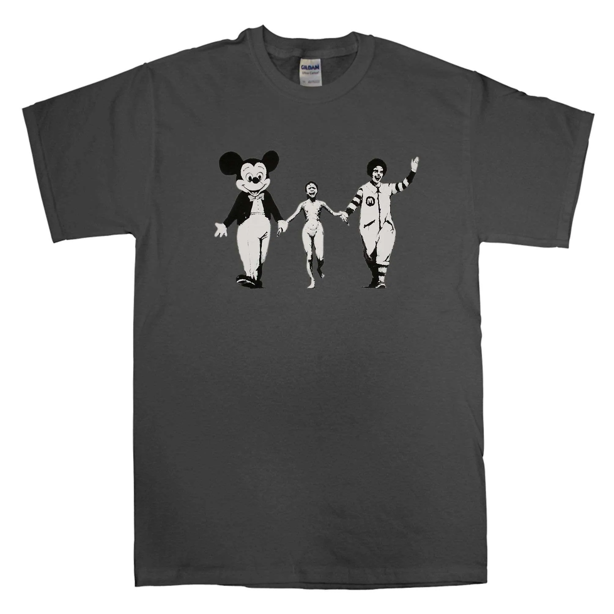 Banksy Ronald And Mickey T-Shirt sold by 8Ball product image thumbnail 2