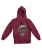 Skull Santa Peek-A-Boo Back Printed Christmas Hoodie sold by 8Ball
