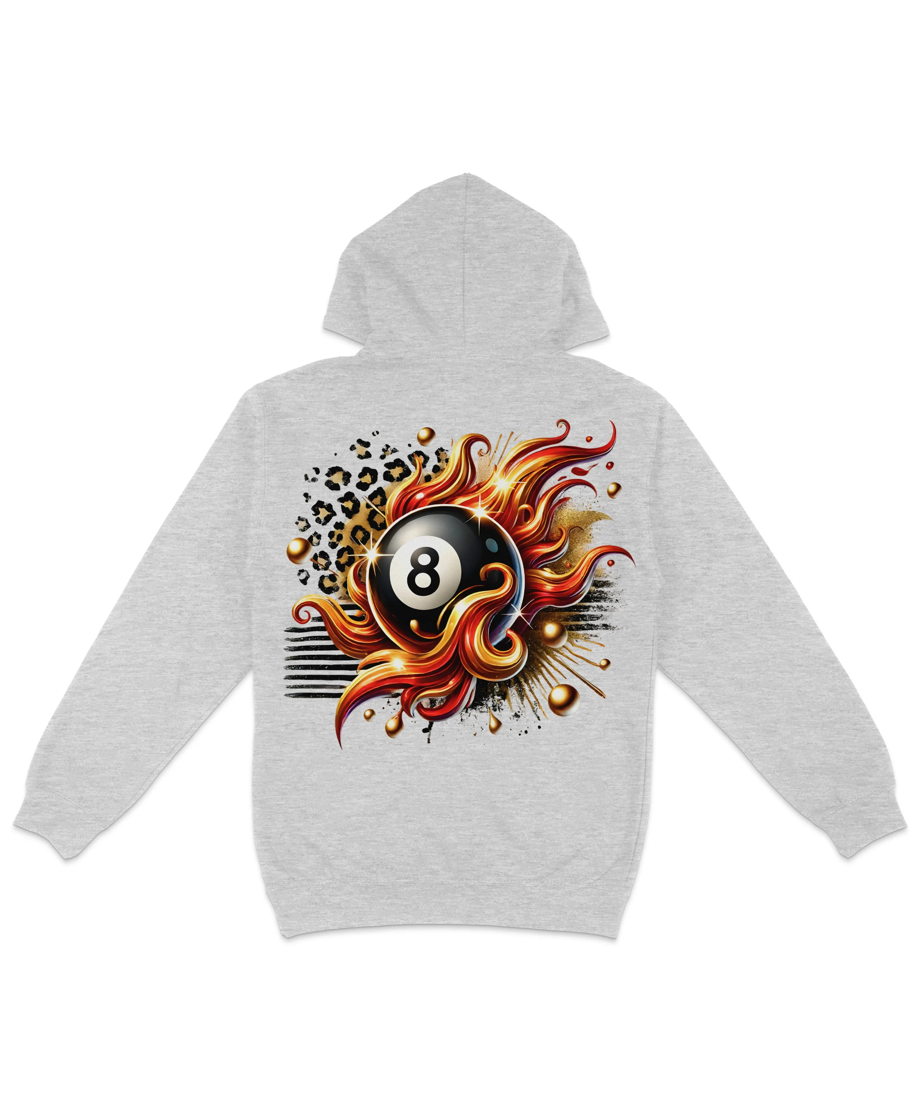 8 Ball In Flames Back Printed Hoodie sold by 8Ball product image thumbnail 3