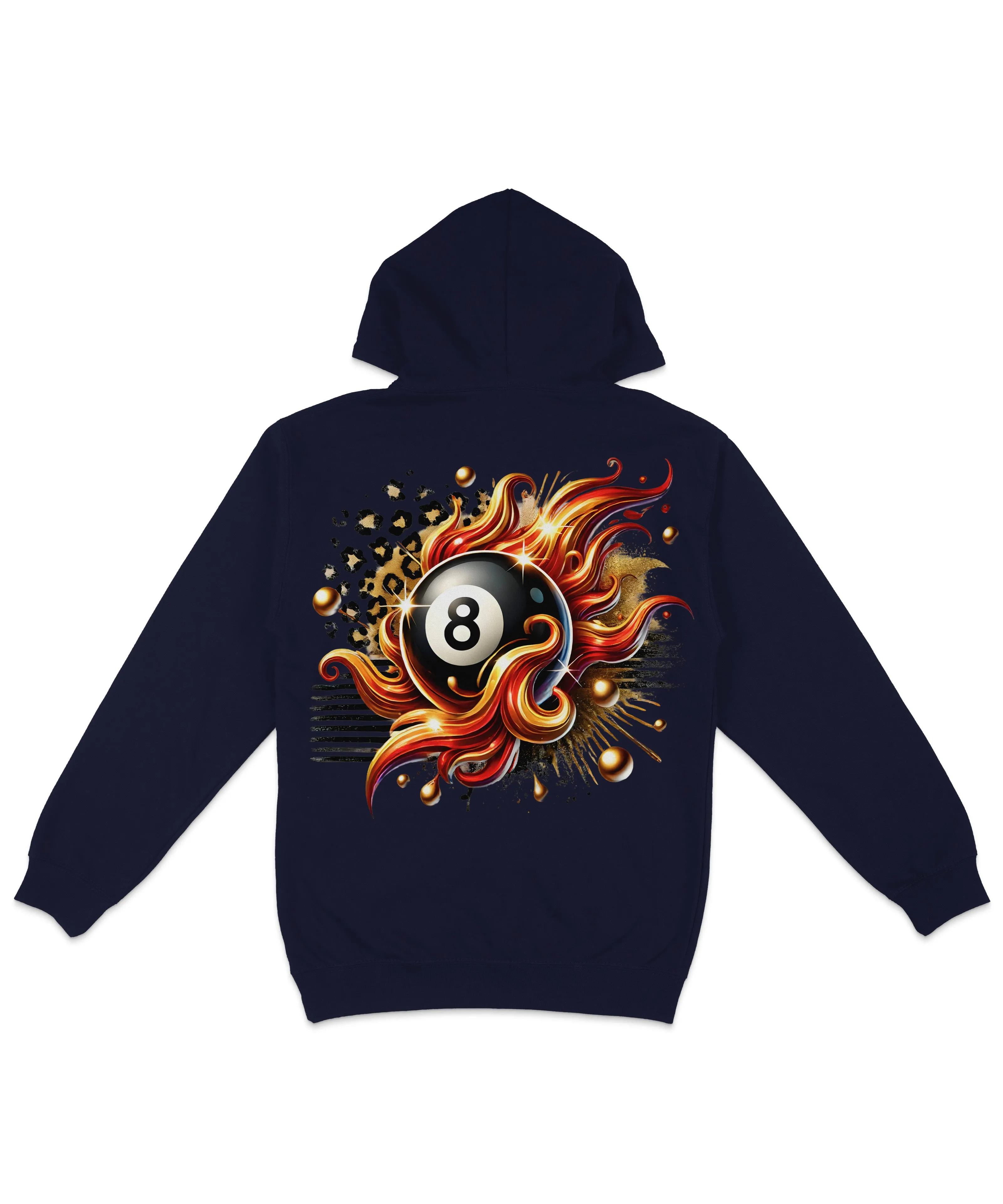 8 Ball In Flames Back Printed Hoodie sold by 8Ball product image thumbnail 4