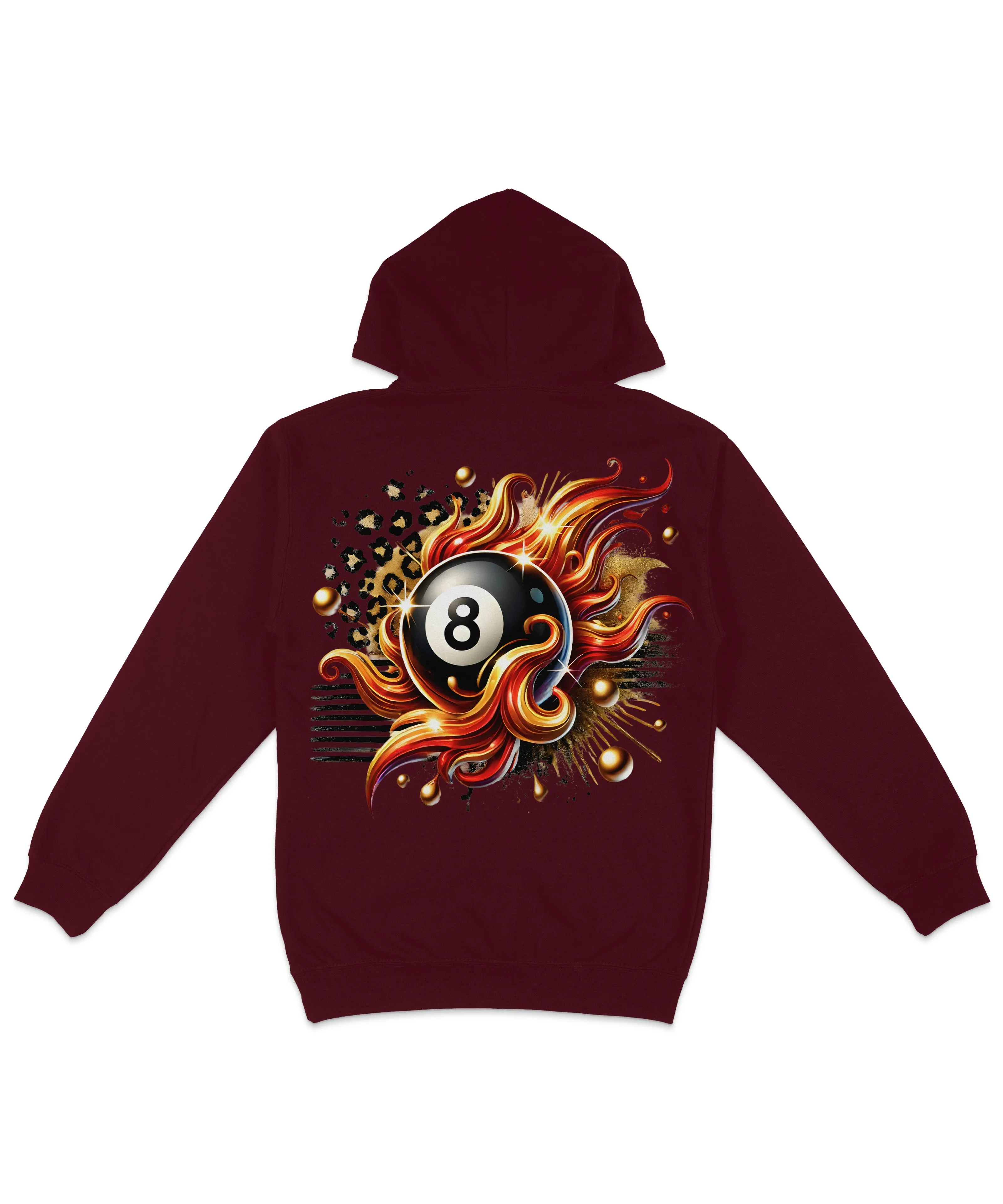 8 Ball In Flames Back Printed Hoodie sold by 8Ball product image thumbnail 2