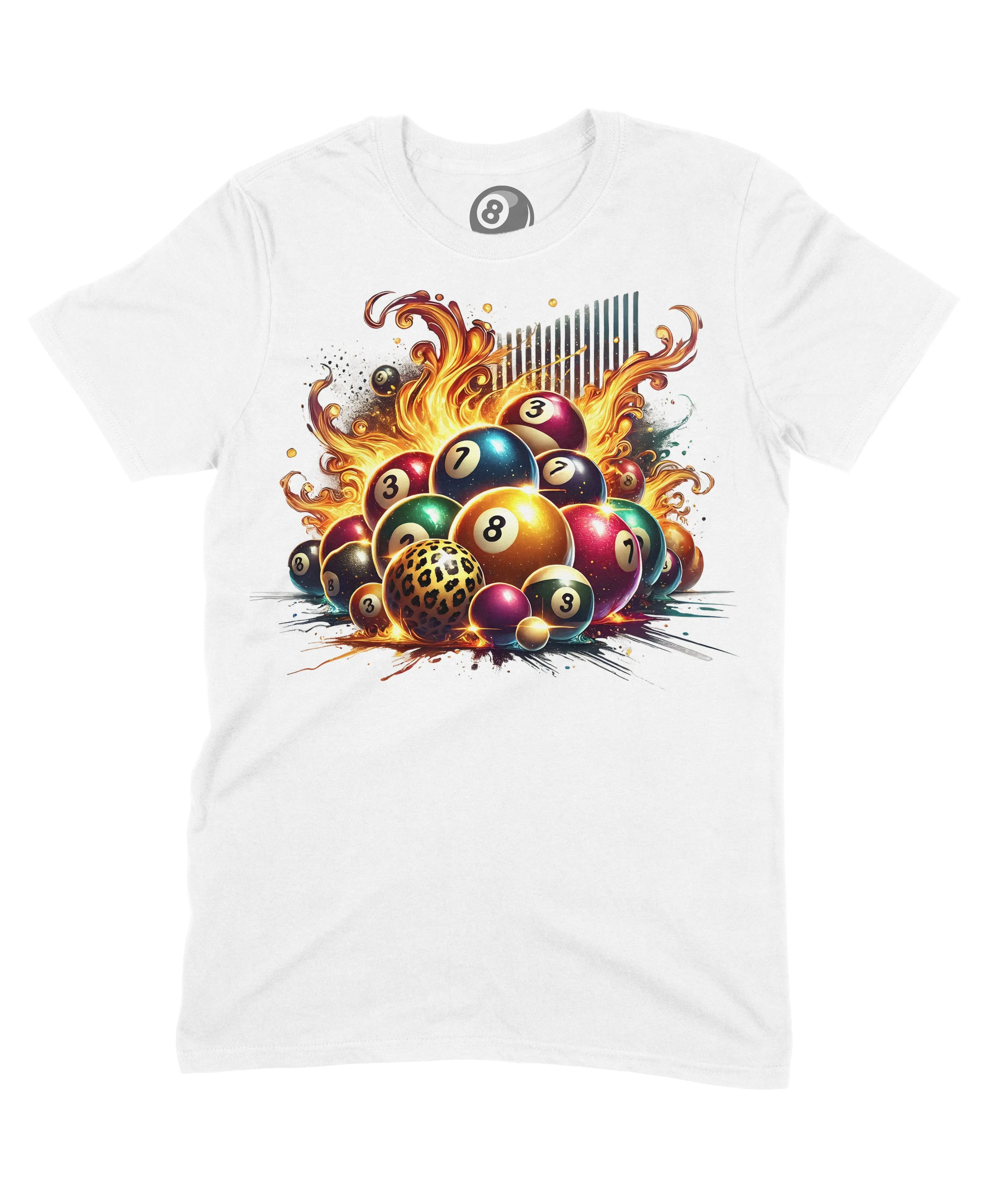 8 Ball Cluster Graphic T‑Shirt - 100% Cotton Unisex Pool Billiards Tee sold by 8Ball product image thumbnail 2