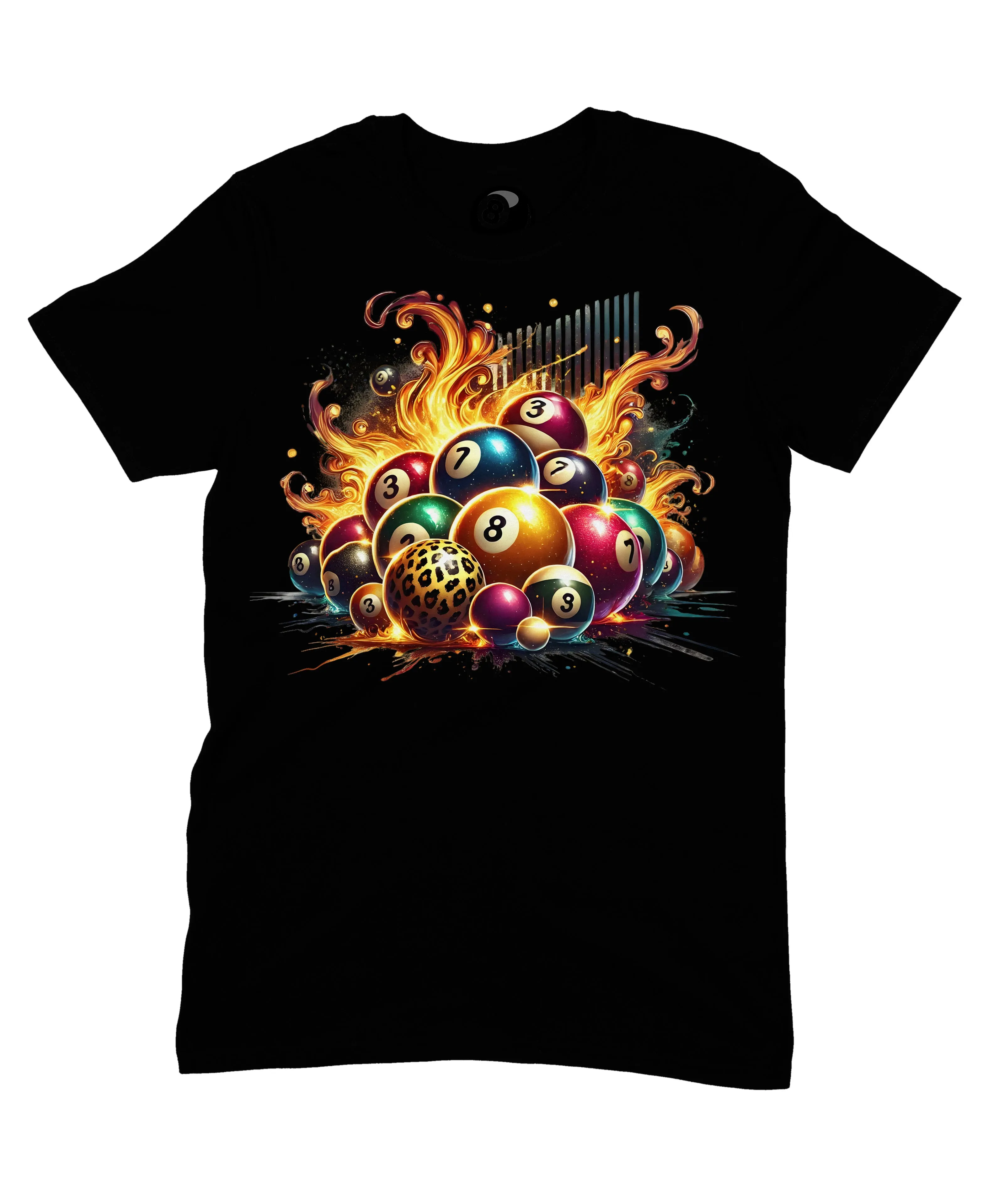 8 Ball Cluster Graphic T‑Shirt - 100% Cotton Unisex Pool Billiards Tee sold by 8Ball product image thumbnail 3