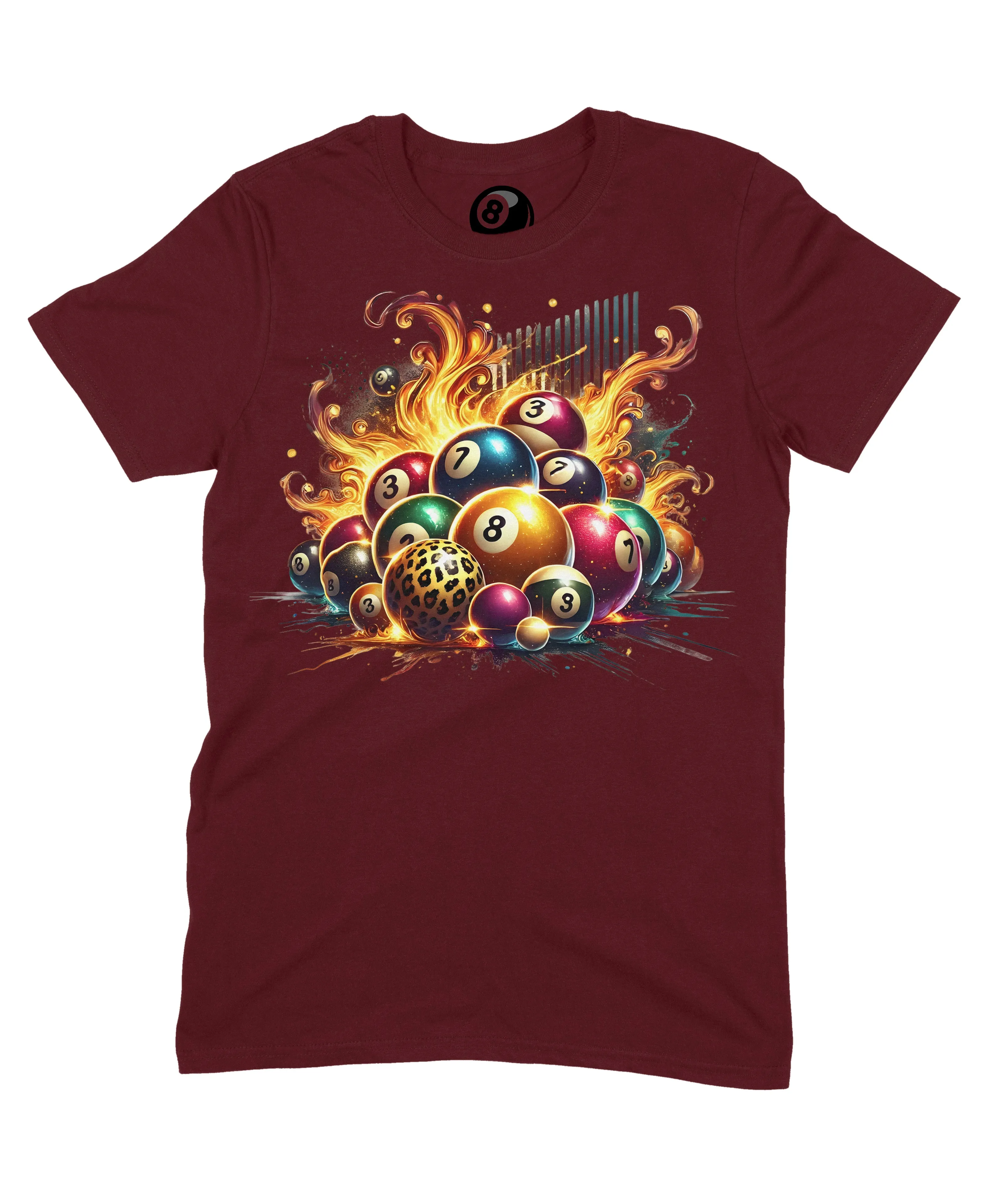 8 Ball Cluster Graphic T‑Shirt - 100% Cotton Unisex Pool Billiards Tee sold by 8Ball product image thumbnail 4