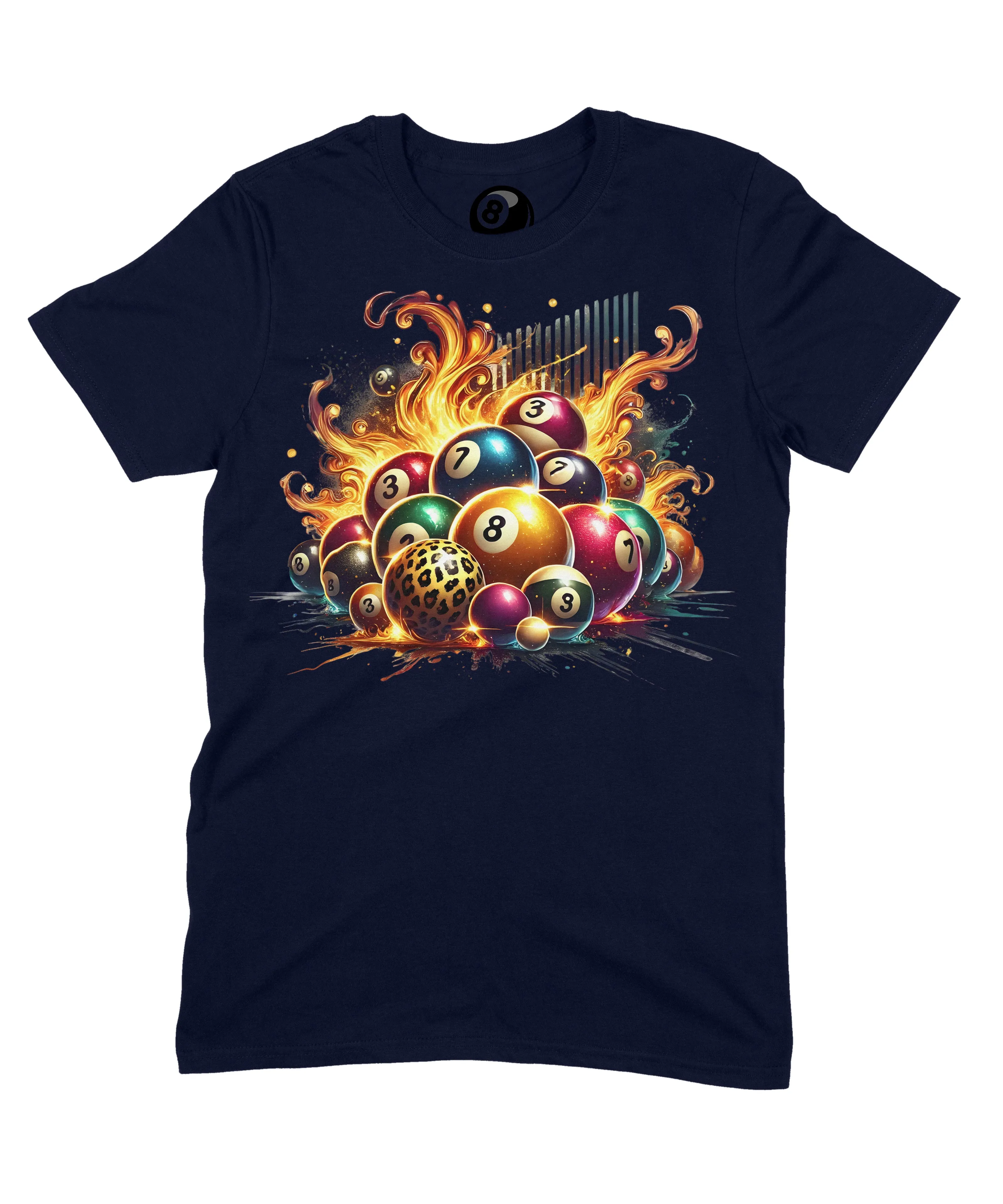 8 Ball Cluster Graphic T‑Shirt - 100% Cotton Unisex Pool Billiards Tee sold by 8Ball product image thumbnail 5