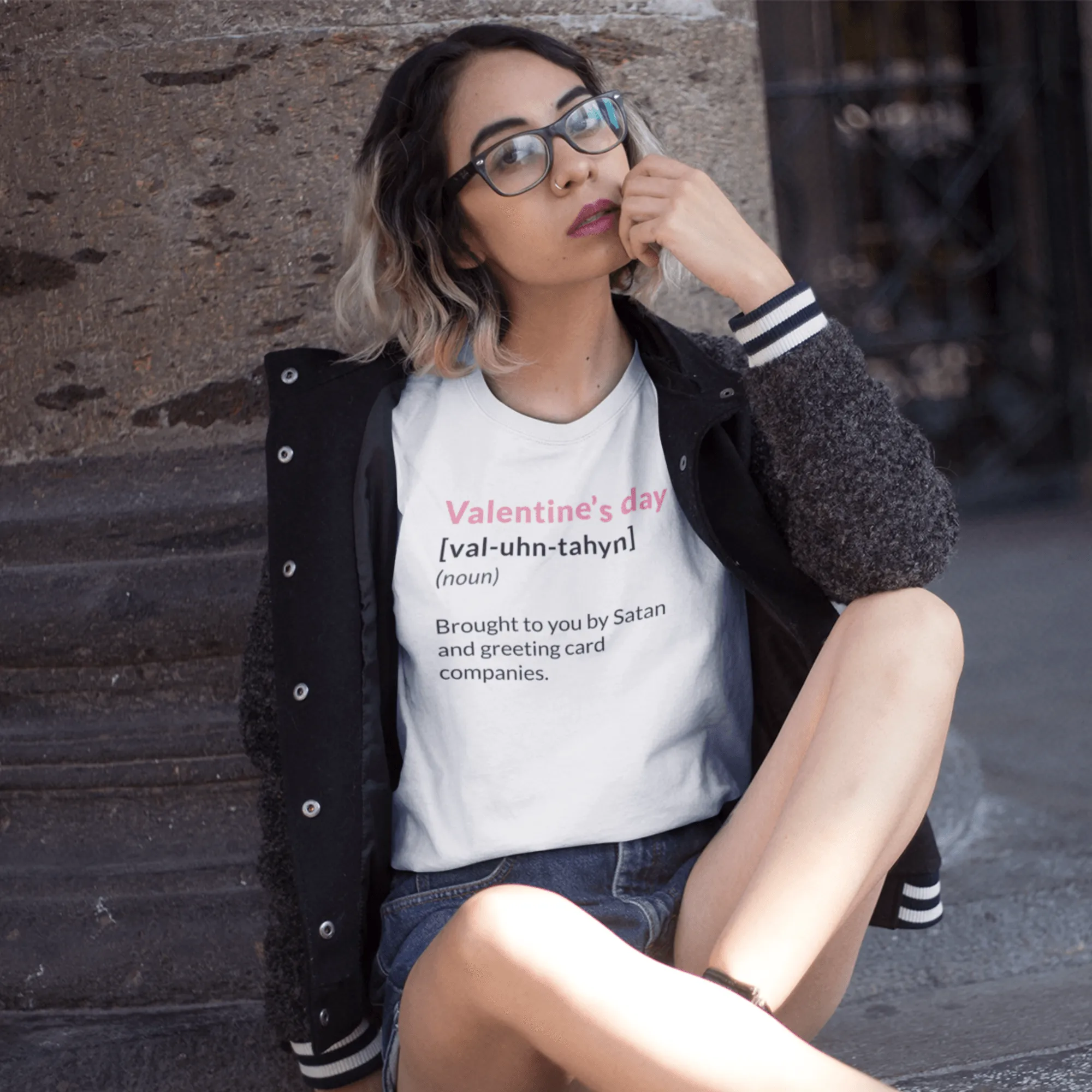 Valentine's Day Definition Brought By Satan Womens Style T-Shirt sold by 8Ball product image thumbnail 2