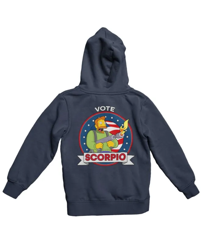 Top Notchy Vote Scorpio Back Printed Hoodie sold by 8Ball