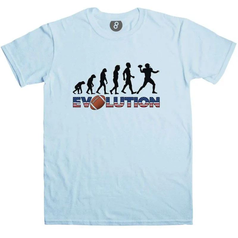 Evolution of US Football T-Shirt sold by 8Ball