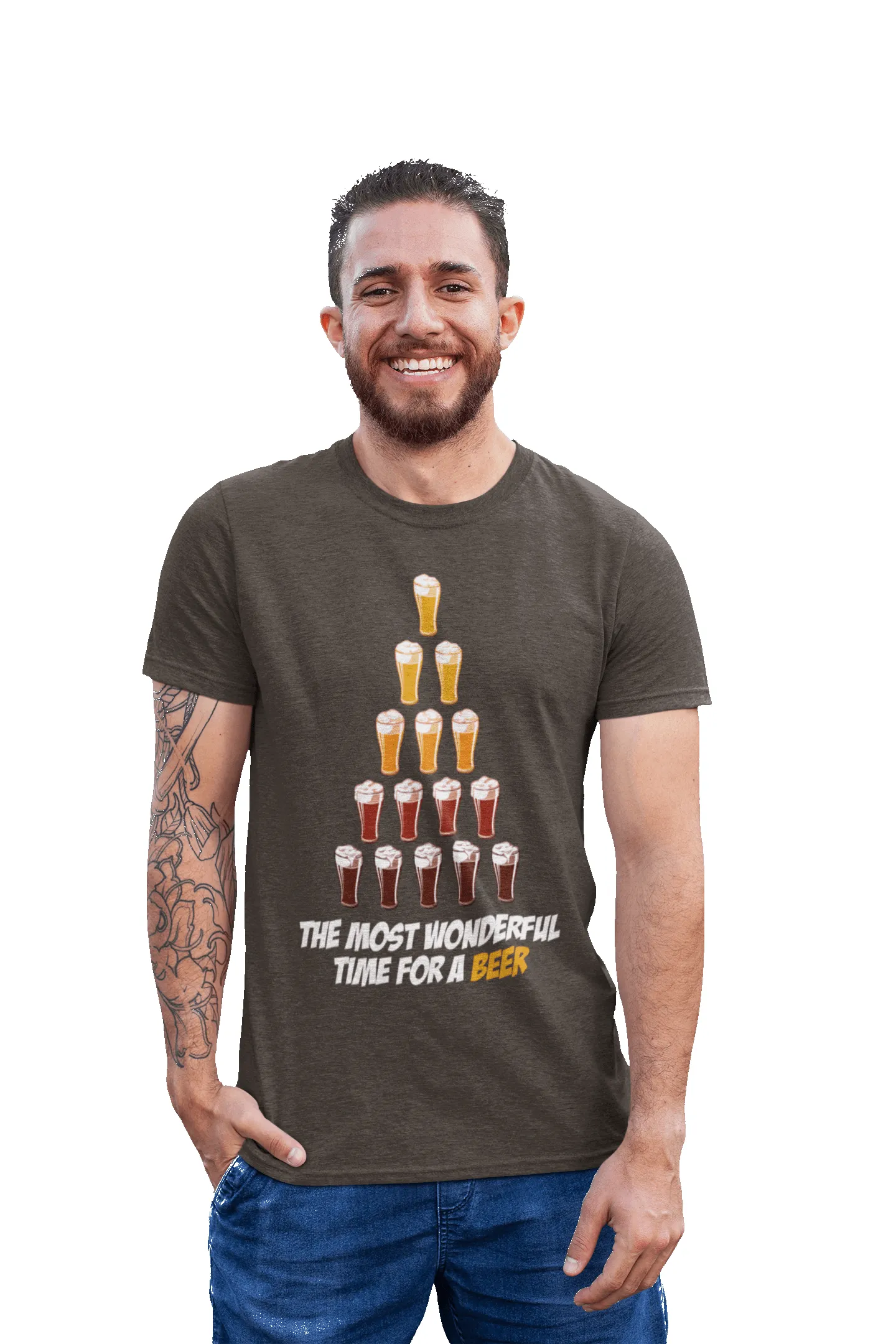 Christmas Beer Tree For Adult Men and Women T-Shirt sold by 8Ball product image thumbnail 4