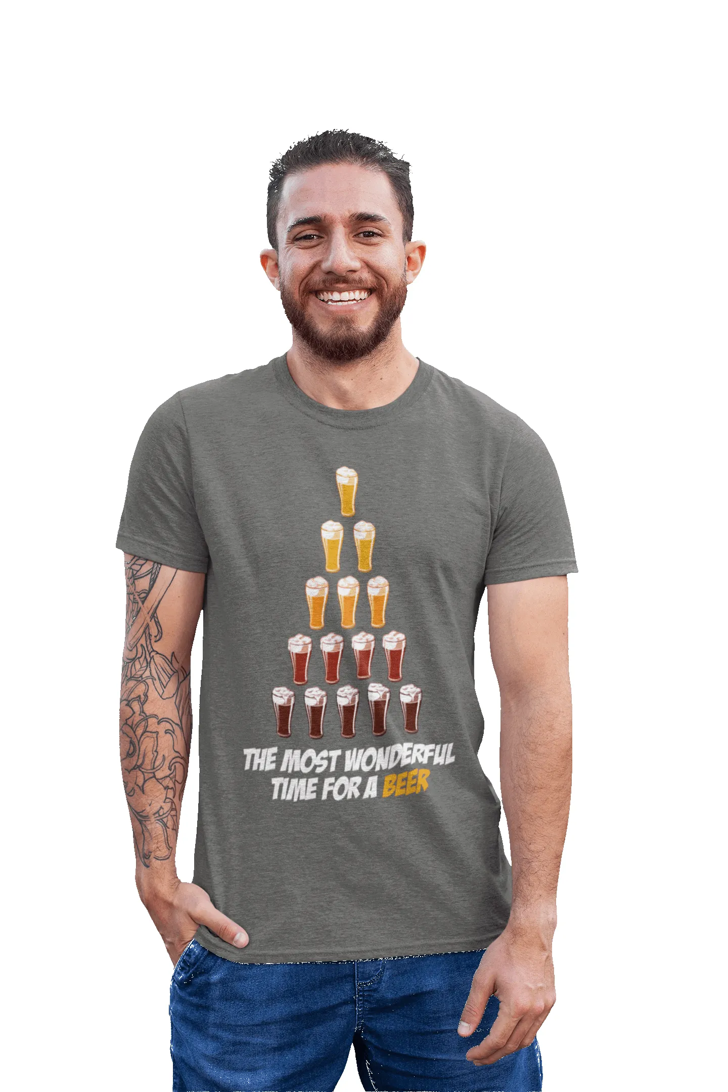 Christmas Beer Tree For Adult Men and Women T-Shirt sold by 8Ball product image thumbnail 3