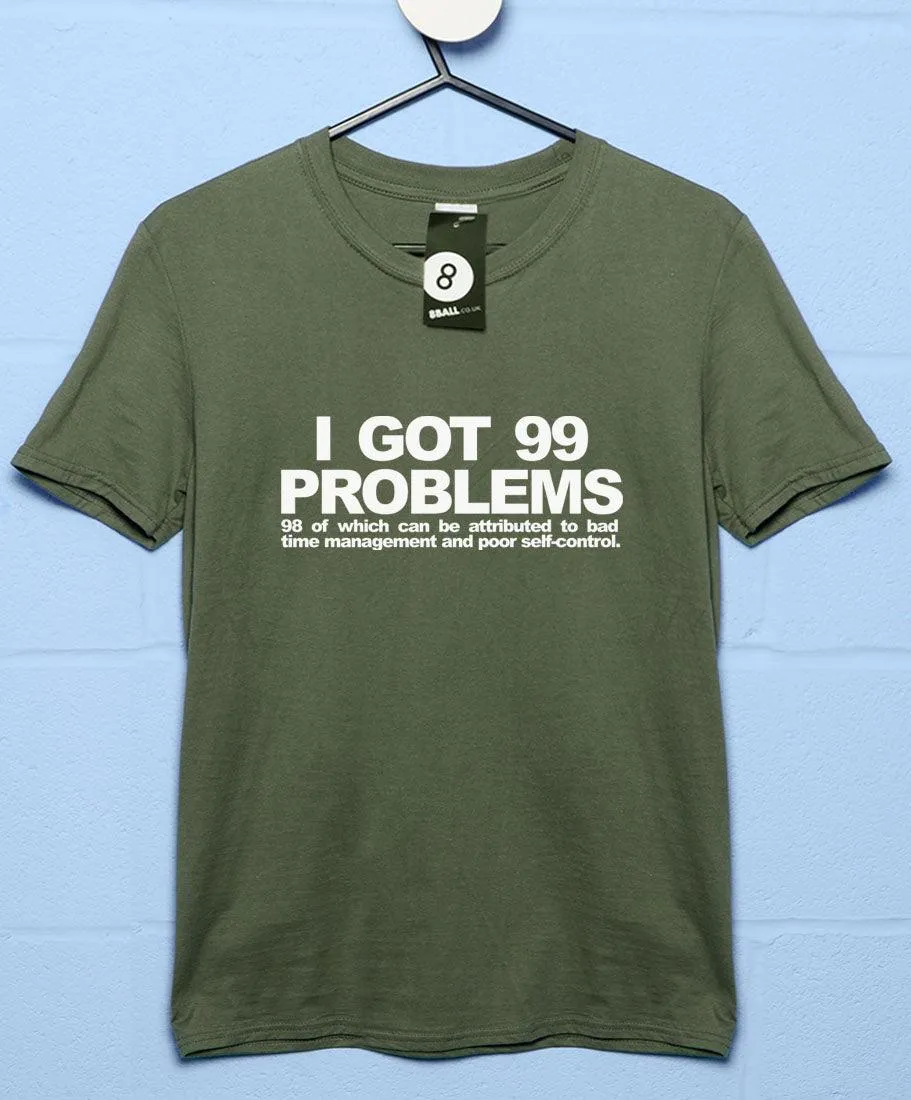 99 Self-Inflicted Problems T-Shirt sold by 8Ball product image thumbnail 2