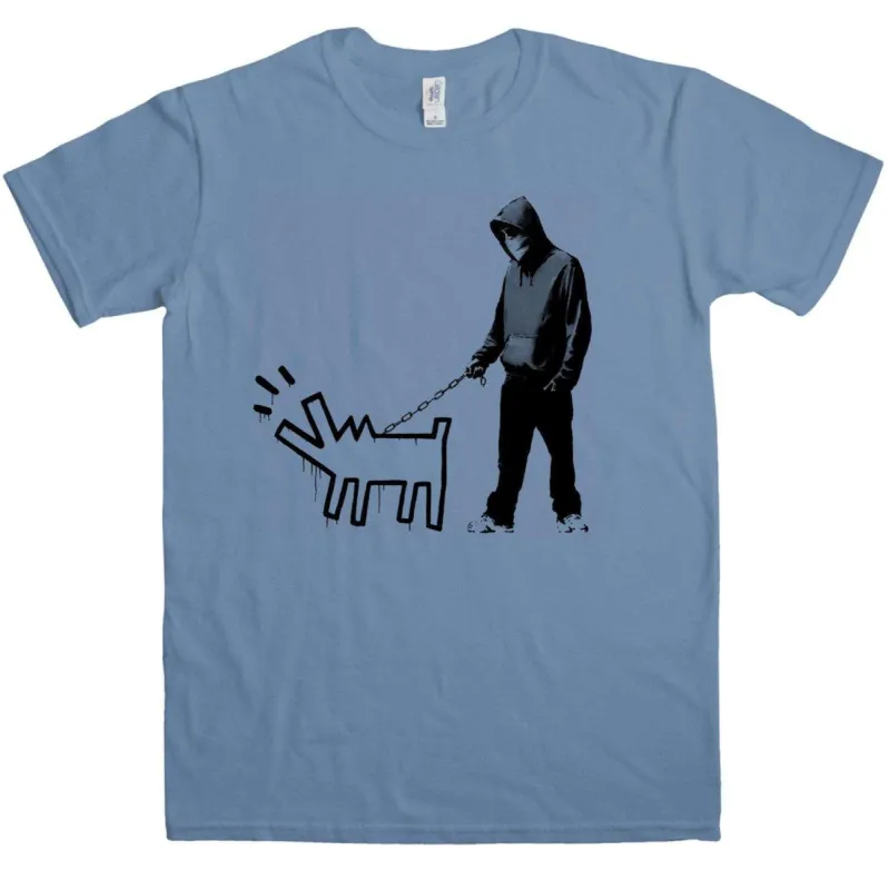 Banksy Walking the Dog T-Shirt sold by 8Ball