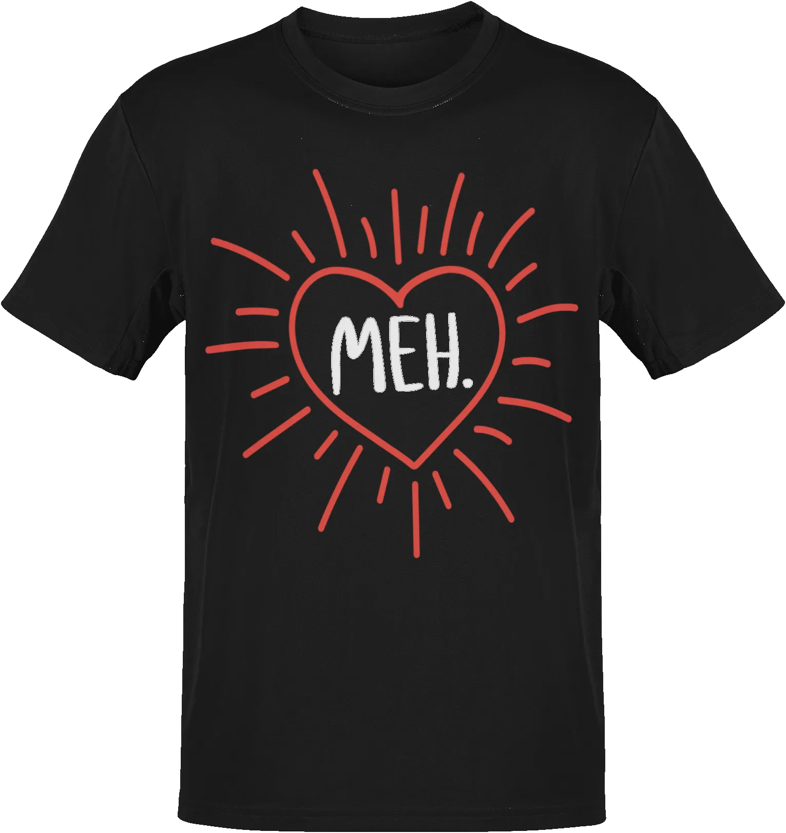 Meh Valentines Exploding Heart Adult T-Shirt sold by 8Ball product image thumbnail 2