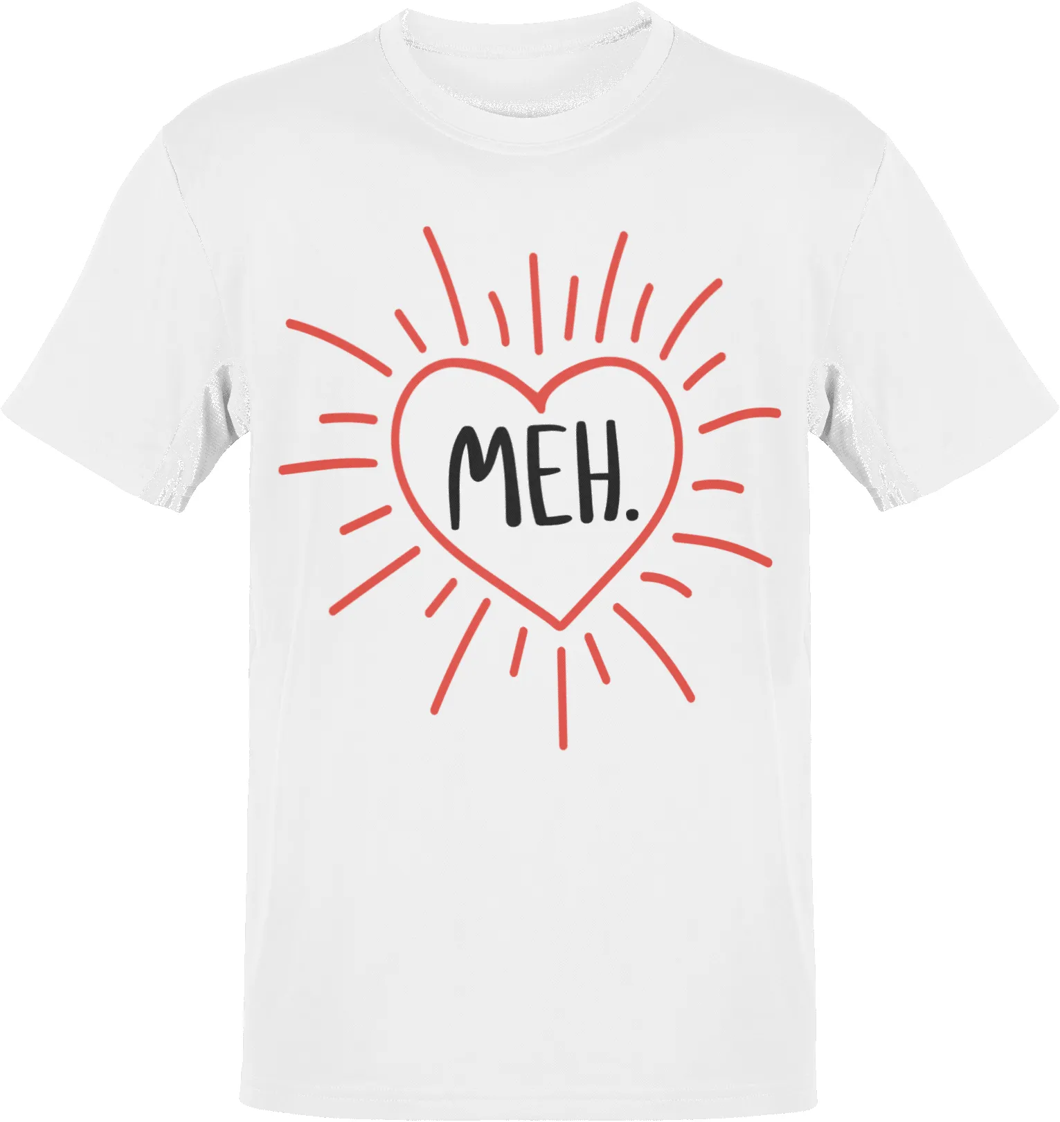 Meh Valentines Exploding Heart Adult T-Shirt sold by 8Ball