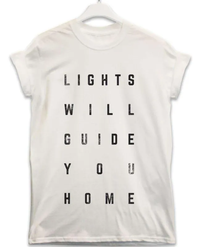 Lights Will Guide You Home Lyric Quote T-Shirt sold by 8Ball