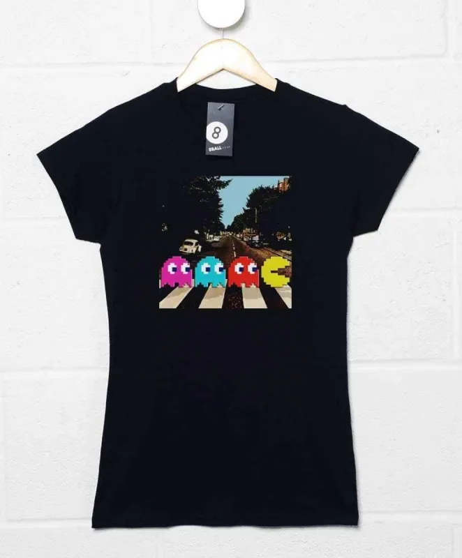 Pac Man Abbey Road Womens T-Shirt sold by 8Ball