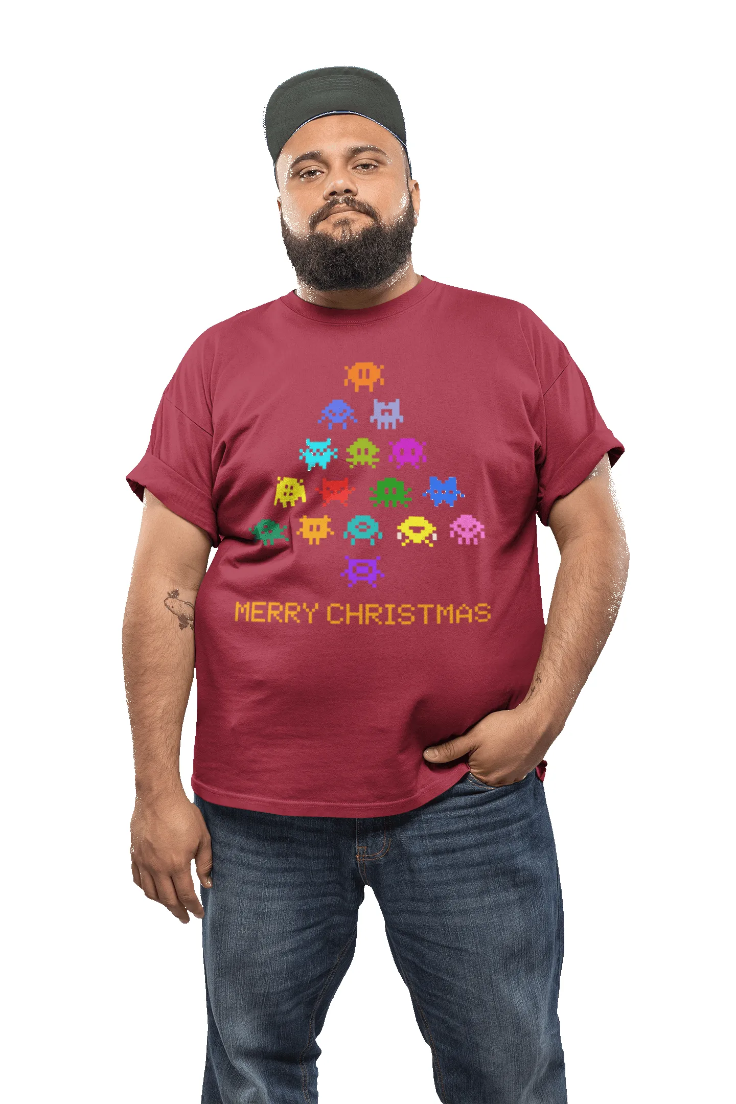 Invaders Christmas Tree Adult for Men and Women T-Shirt sold by 8Ball product image thumbnail 2