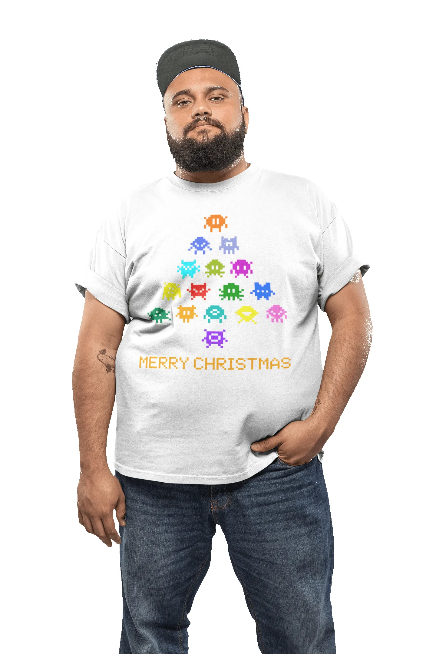 Invaders Christmas Tree Adult for Men and Women T-Shirt sold by 8Ball product image thumbnail 5