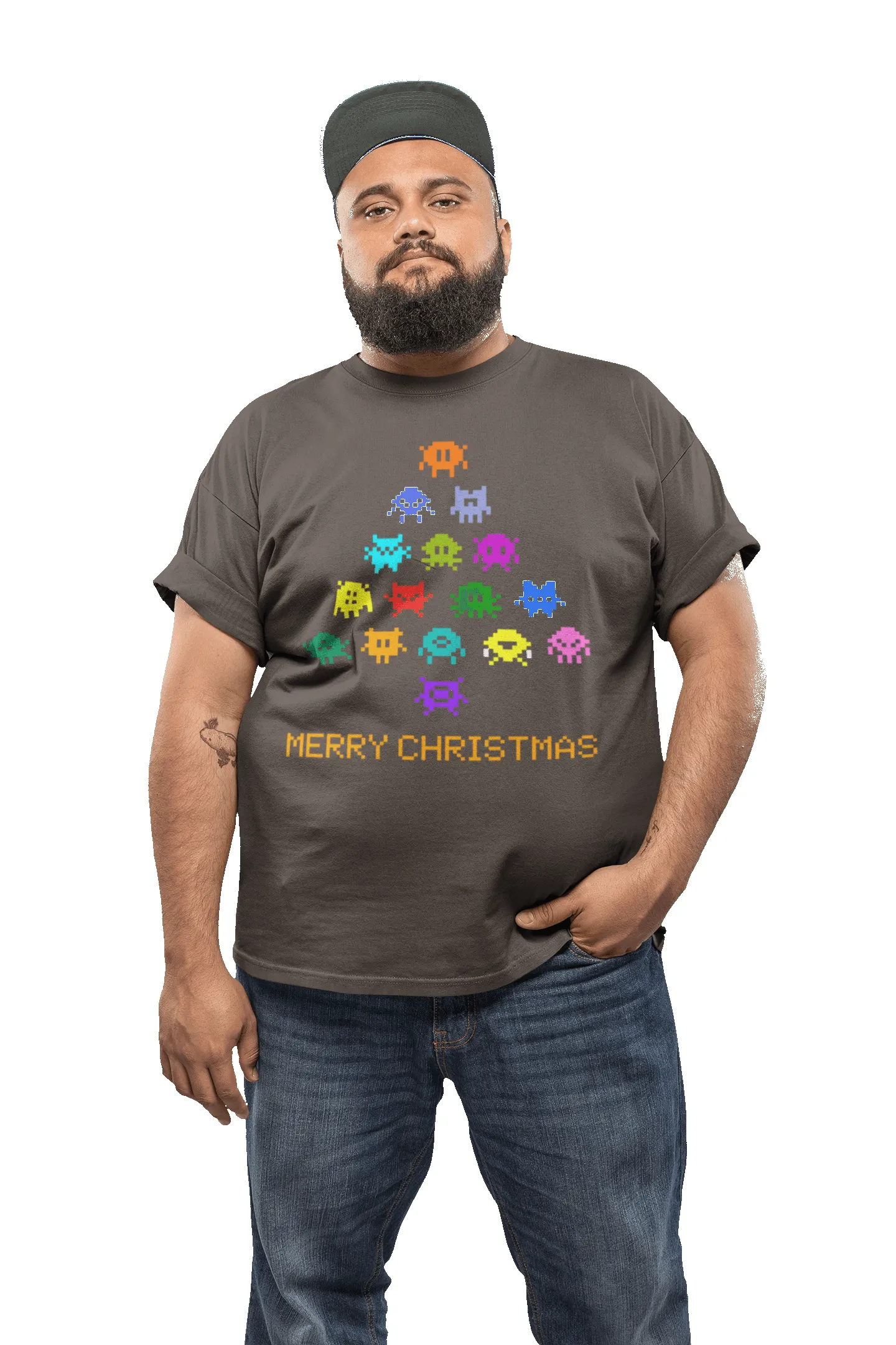 Invaders Christmas Tree Adult for Men and Women T-Shirt sold by 8Ball product image thumbnail 3