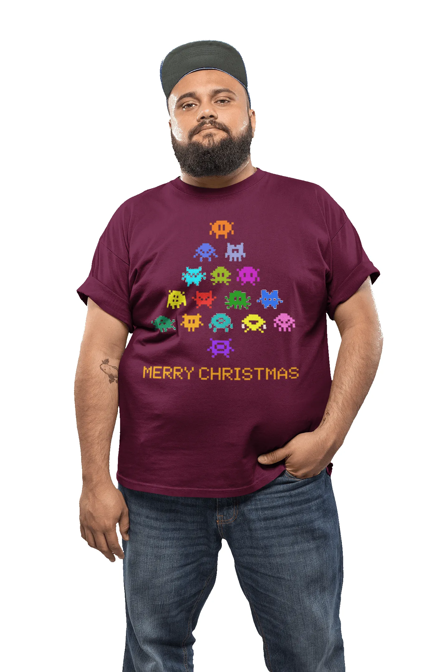 Invaders Christmas Tree Adult for Men and Women T-Shirt sold by 8Ball product image thumbnail 4