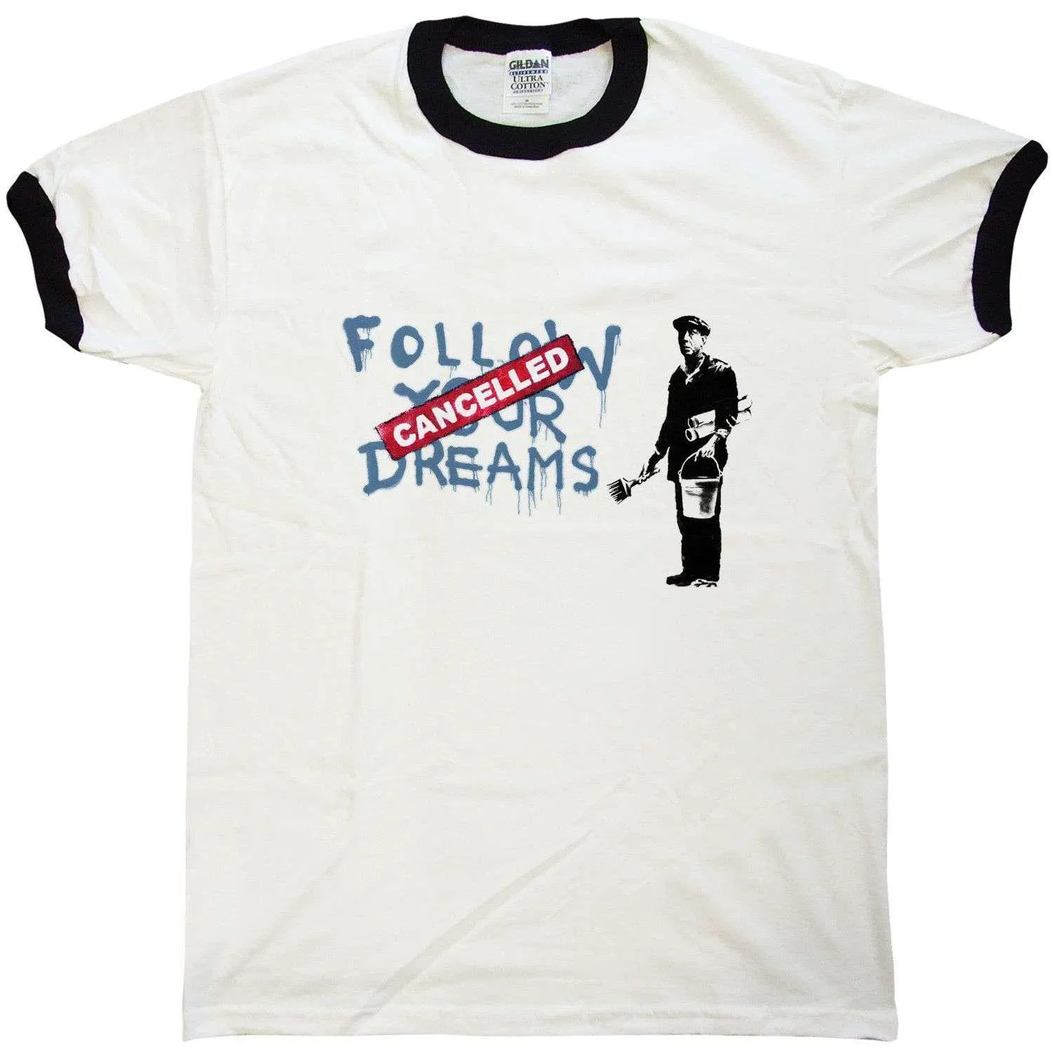 Banksy Ringer Ringer Follow Your Dreams T-Shirt sold by 8Ball