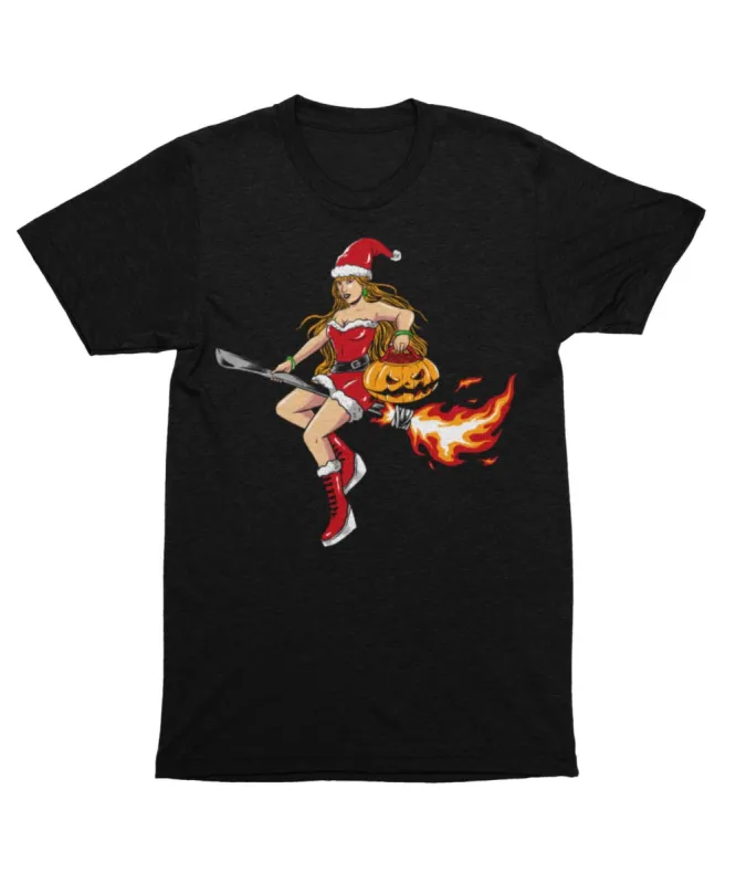 Moon Witch Santa Unisex Christmas T-Shirt made by 8Ball