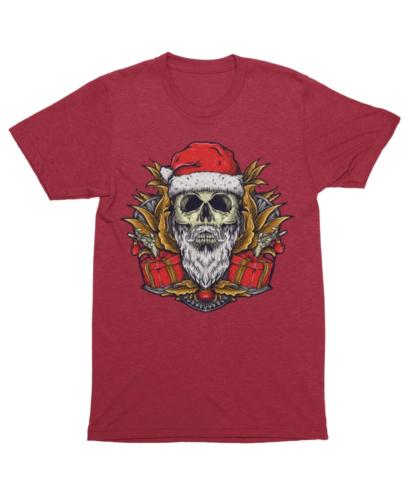 Skull Santa Unisex Christmas T-Shirt sold by 8Ball product image thumbnail 4