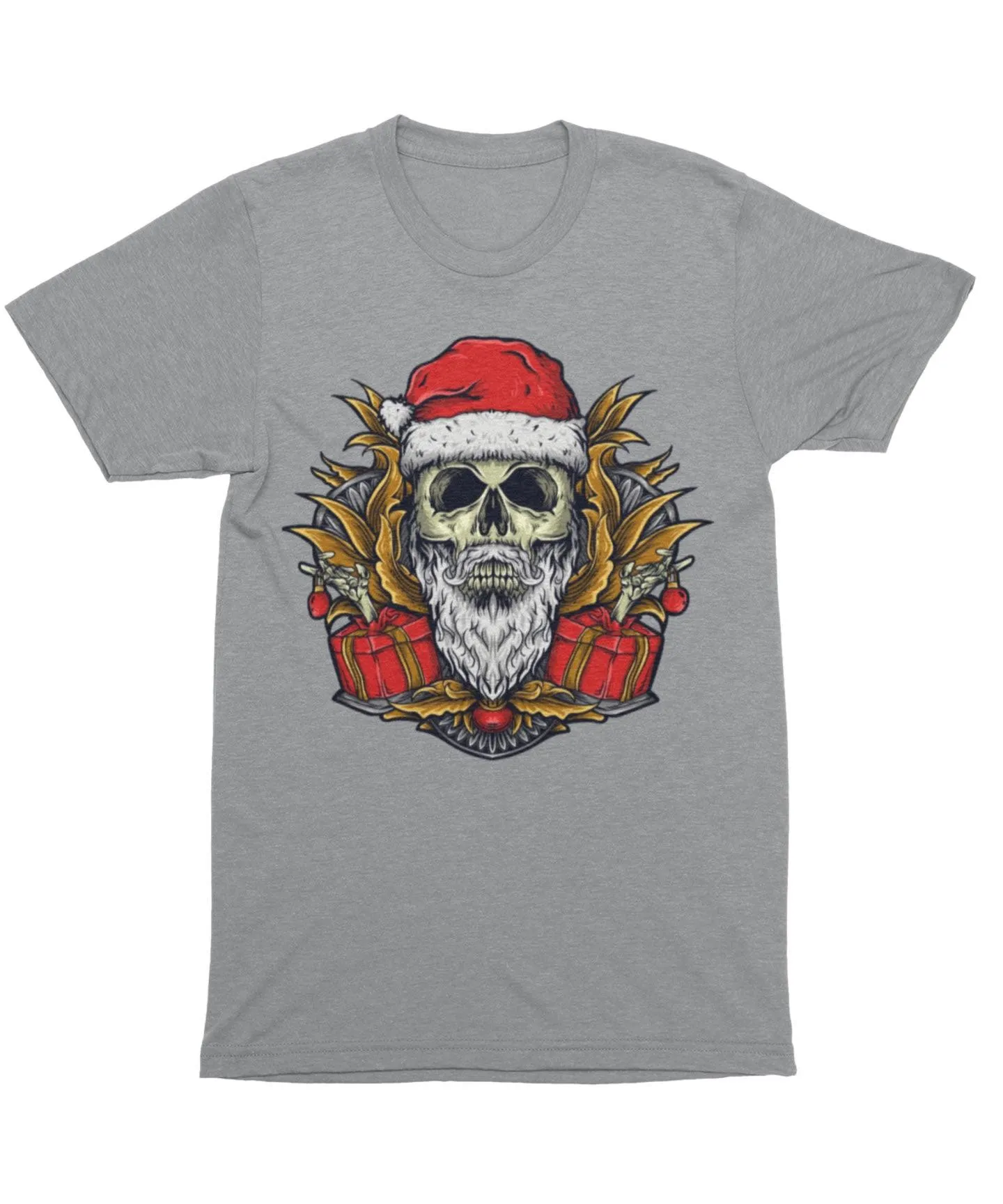 Skull Santa Unisex Christmas T-Shirt sold by 8Ball product image thumbnail 3