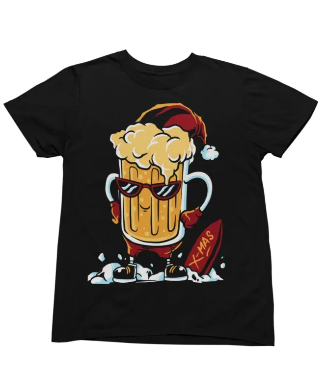 Santa Beer Unisex Christmas T-Shirt sold by 8Ball