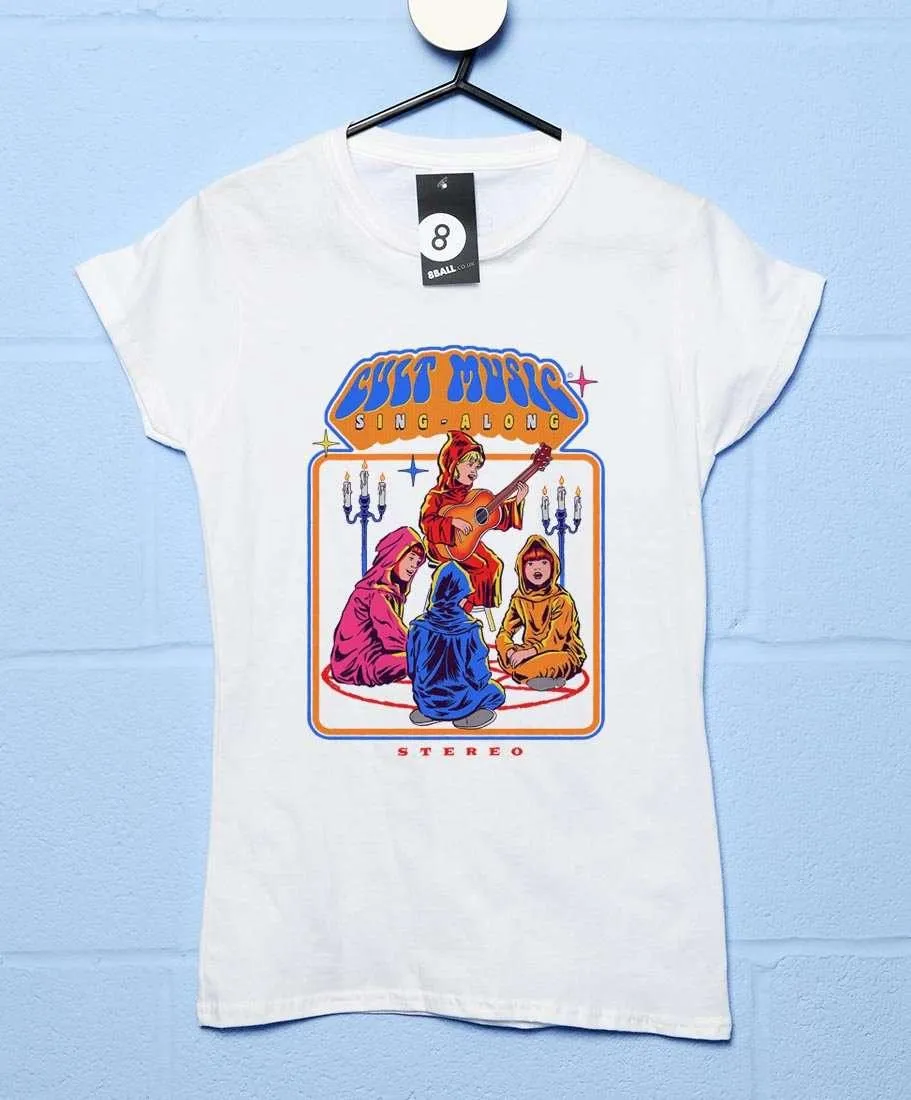Steven Rhodes Cult Music Singalong Womens Fitted T-Shirt sold by 8Ball