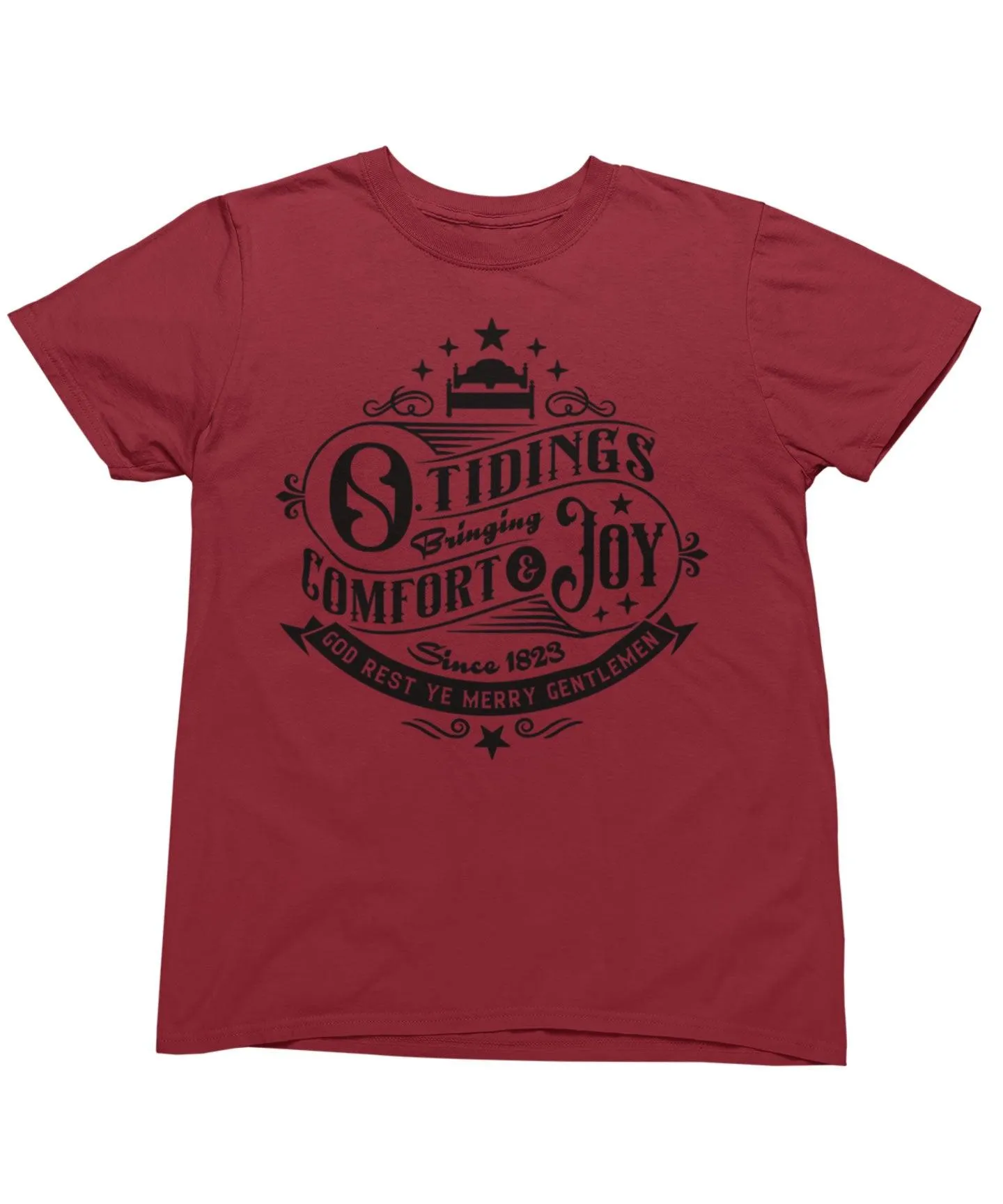 Tidings Of Comfort And Joy Mono Christmas T-Shirt sold by 8Ball product image thumbnail 3