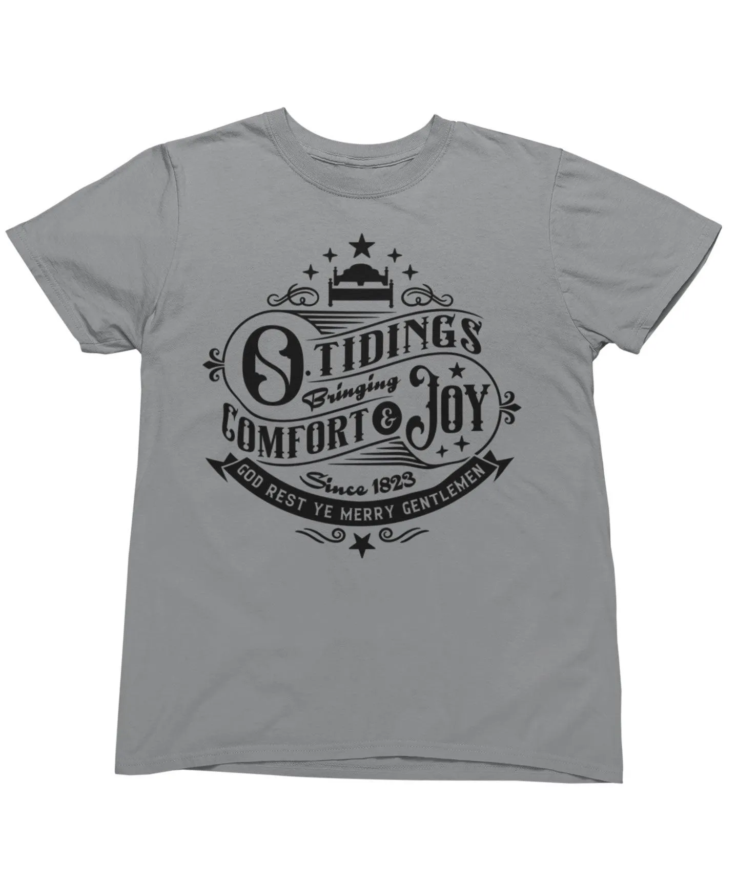 Tidings Of Comfort And Joy Mono Christmas T-Shirt sold by 8Ball product image thumbnail 2