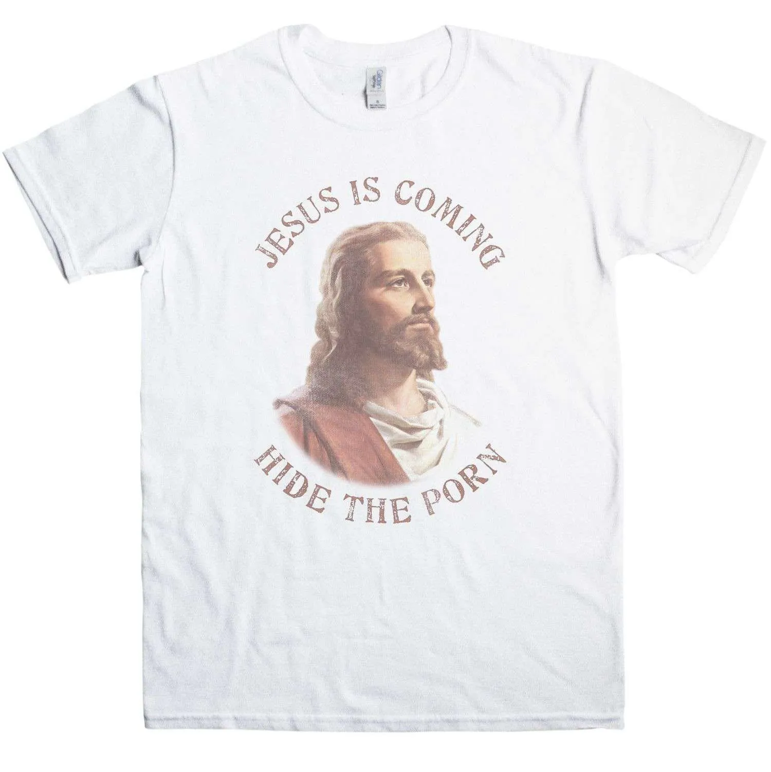 Jesus Is Coming Hide The Porn T-Shirt sold by 8Ball