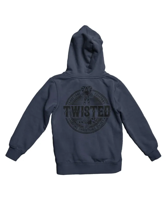 Twisted Candy Cane Mono-Colour Back Printed Christmas Hoodie sold by 8Ball