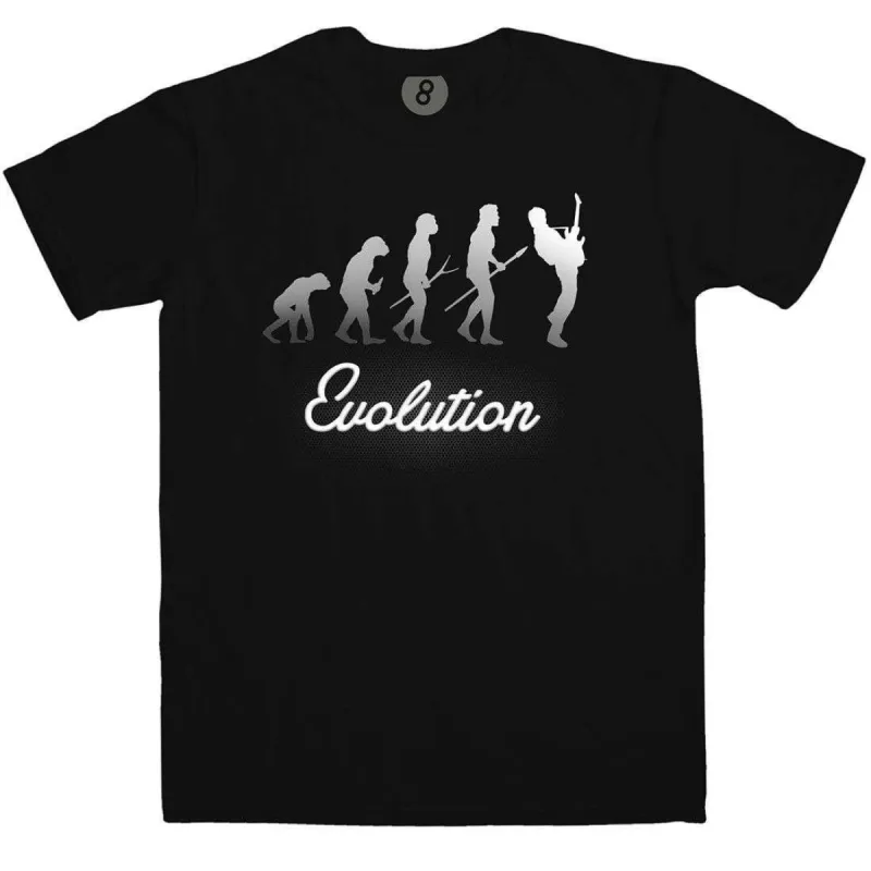 Evolution Of Guitar Guitarist T-Shirt sold by 8Ball