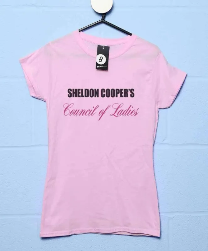 Sheldon Cooper's Council Of Ladies Womens T-Shirt sold by 8Ball
