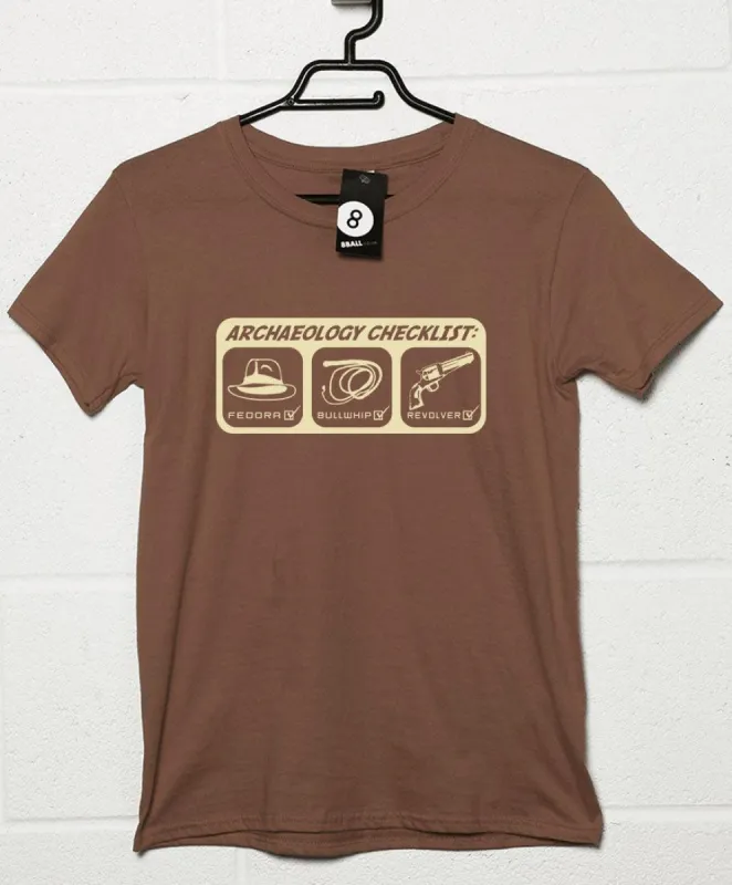 Archaeology Checklist T-Shirt made by 8Ball