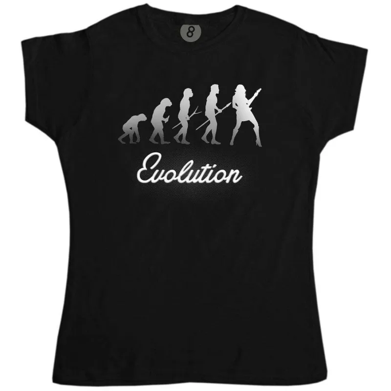 Evolution Of Guitar Womens T-Shirt sold by 8Ball
