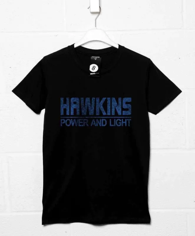 Hawkins Power And Light T-Shirt sold by 8Ball