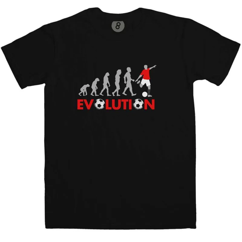 Evolution Of Football Manchester Red T-Shirt sold by 8Ball
